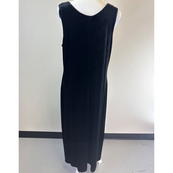 Vtg Inspired Black & Burgundy Velvet Patchwork Long Sleeve Maxi Dress Whimsigoth - Picture 9 of 16